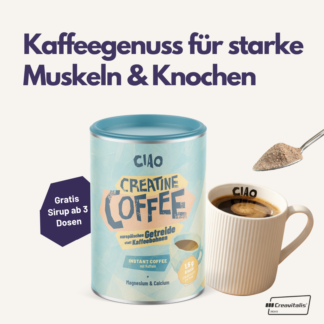 Longevity Instantkaffee mit Kreatin, Magnesium & Calcium