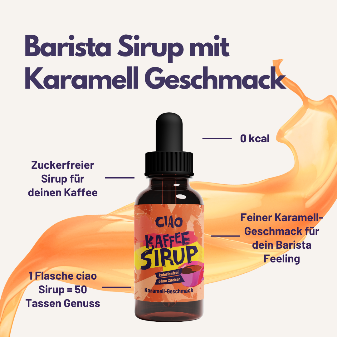 Barista Sirup mit Karamell-Geschmack - ohne Kalorien & zuckerfrei
