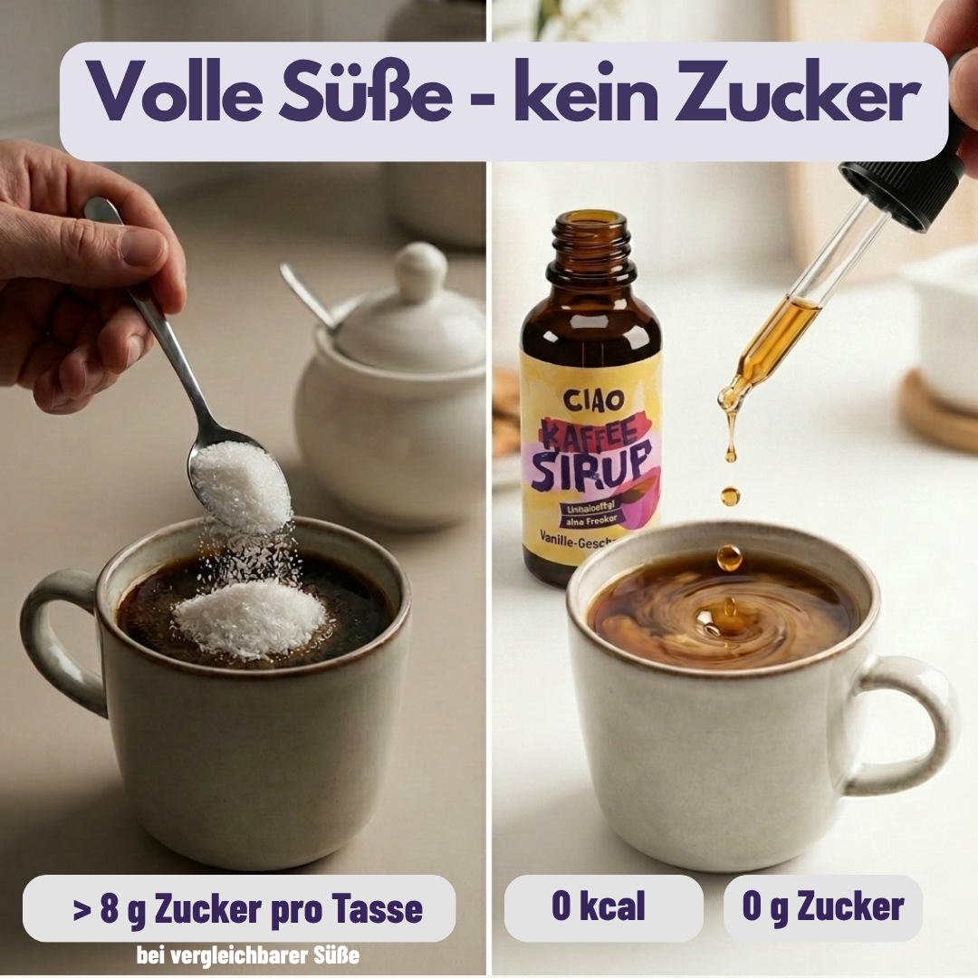 Kaffee Sirup mit Vanille-Geschmack - ohne Kalorien & zuckerfrei