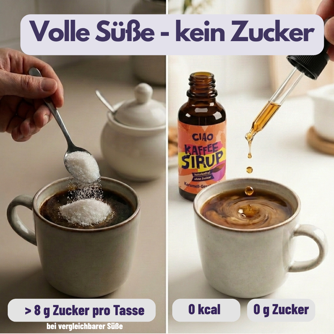 ciao Super Bundle - 4 x Instantkaffee auf Getreidebasis + 2 x zuckerfreier Sirup