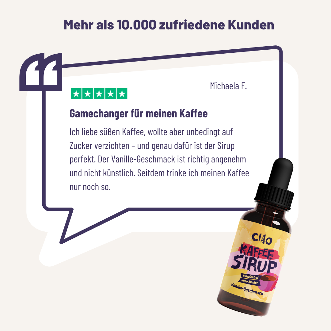 Kaffee Sirup mit Vanille-Geschmack - ohne Kalorien & zuckerfrei