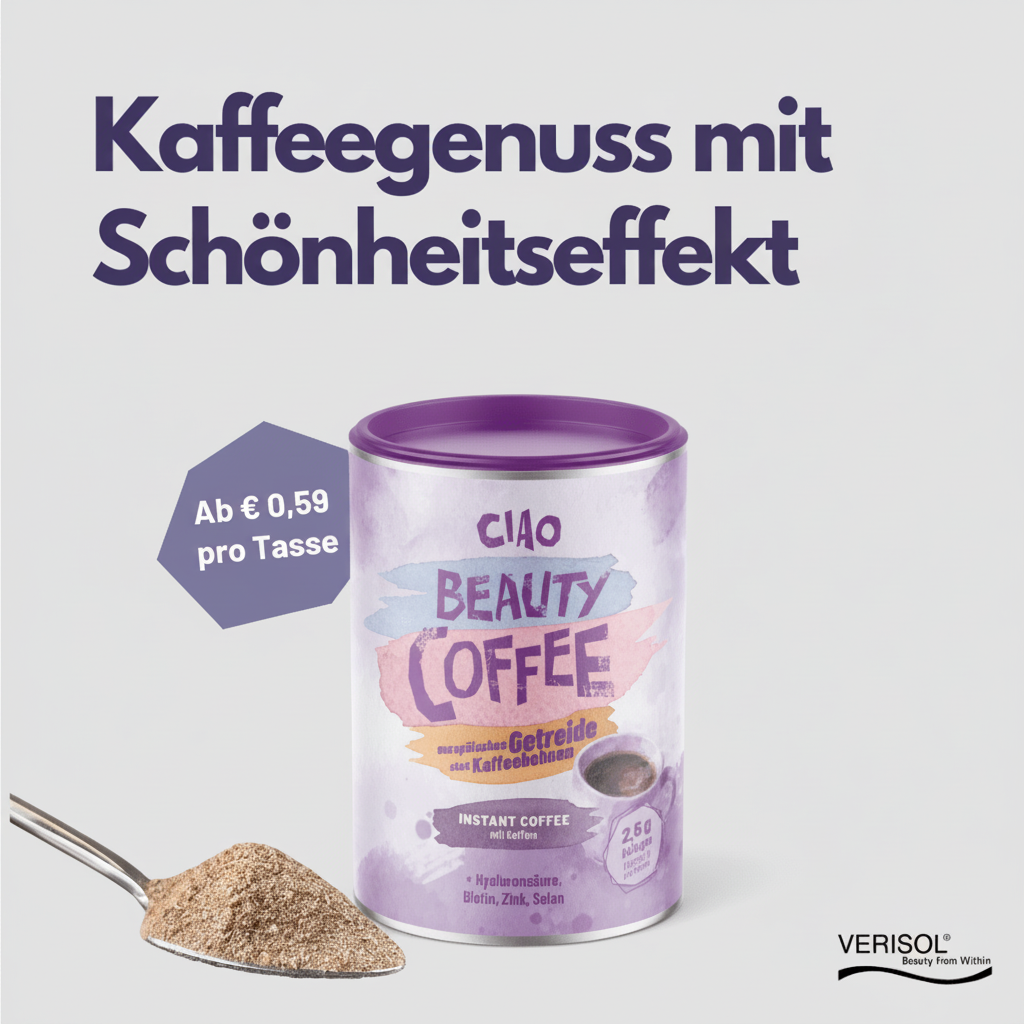 Beauty Coffee mit Kollagen, Hyaluronsäure, Biotin, Zink & Selen - ciao coffee