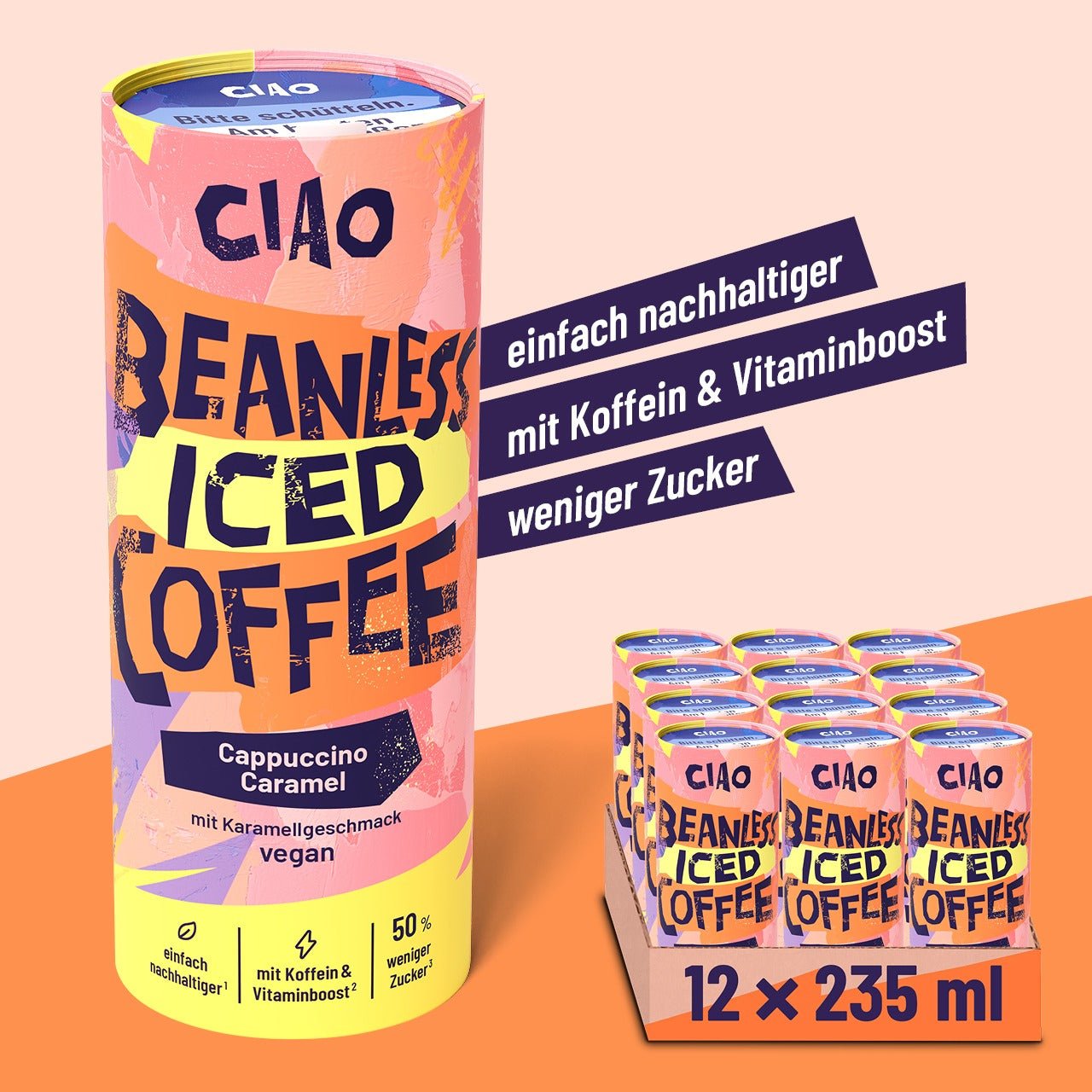 Eiskaffee - Cappuccino Caramel (12 x 235 ml) - ciao coffee
