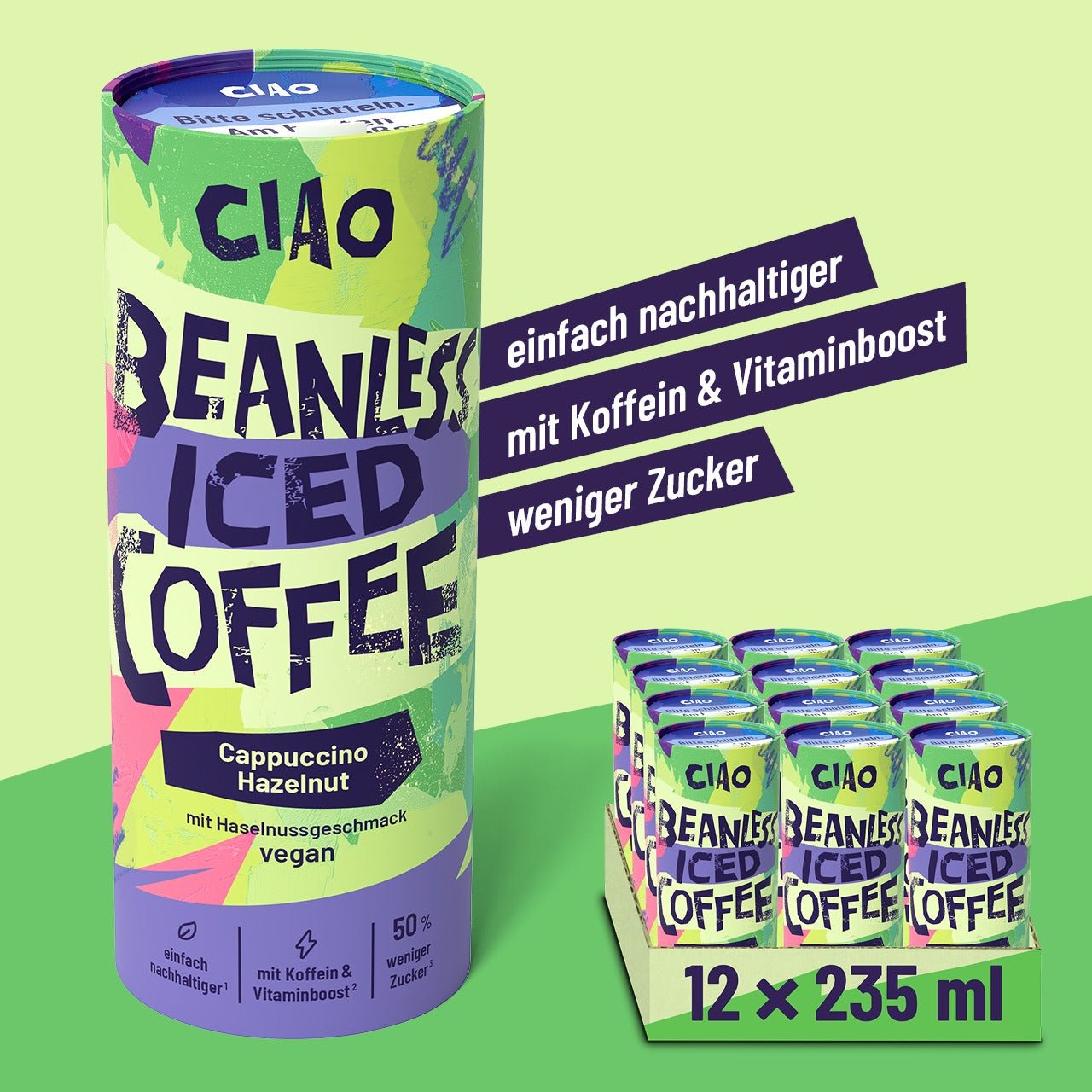 Eiskaffee - Cappuccino Hazelnut (12 x 235 ml) - ciao coffee