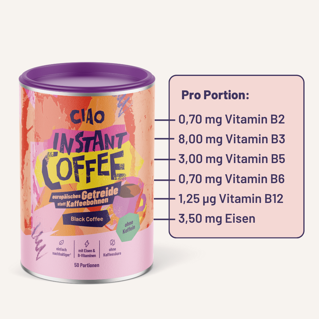 Instantkaffee Classic – Aus europäischem Getreide, magenschonend & koffeinfrei - ciao coffee