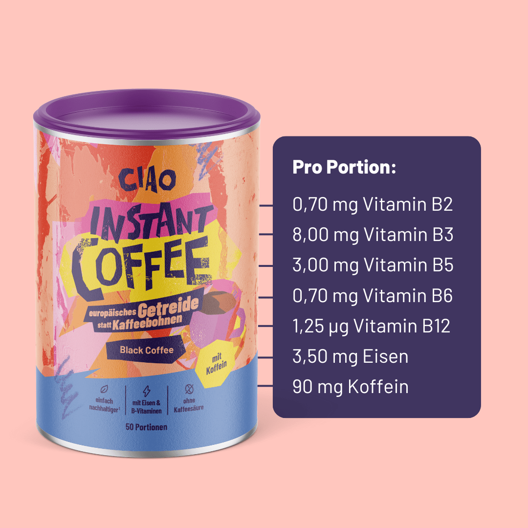 Instantkaffee Classic – Aus europäischem Getreide, magenschonend & mit Koffein - ciao coffee