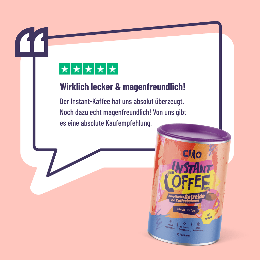 Instantkaffee Classic – Aus europäischem Getreide, magenschonend & mit Koffein - ciao coffee